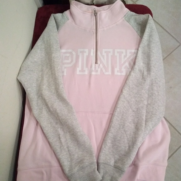 PINK Victoria's Secret Tops - PINK by Victoria's Secret Half Zip Sweatshirt